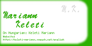 mariann keleti business card